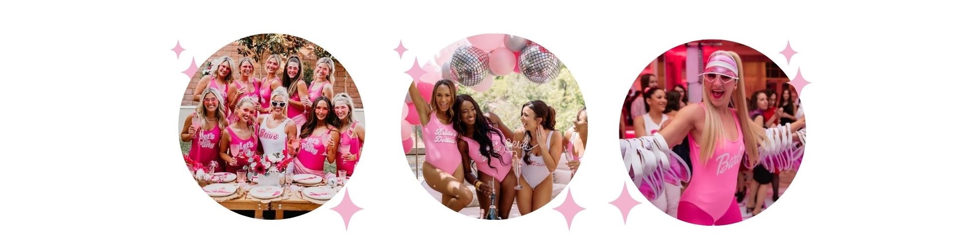 Hens groups dressed in pink for a Barbie themed celebration