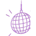 Purple disco ball