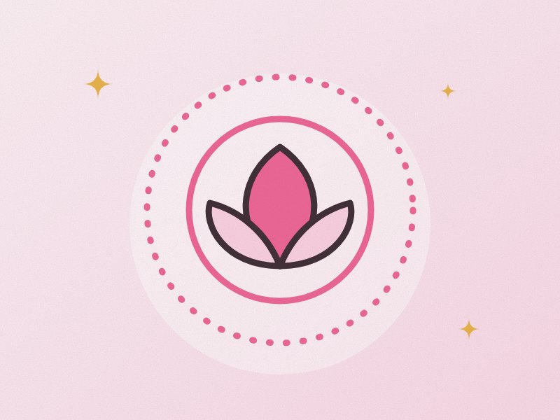 Illustration: a lotus inside calm circles
