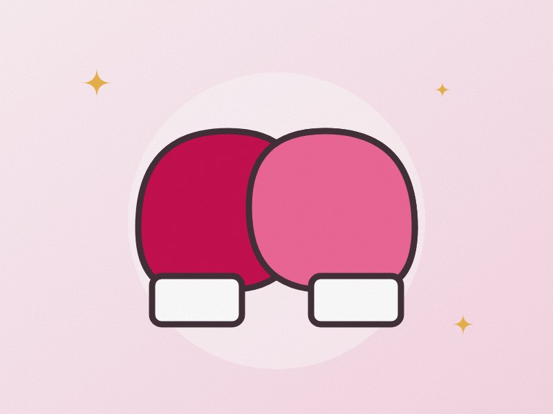 Illustration: two big boxing gloves