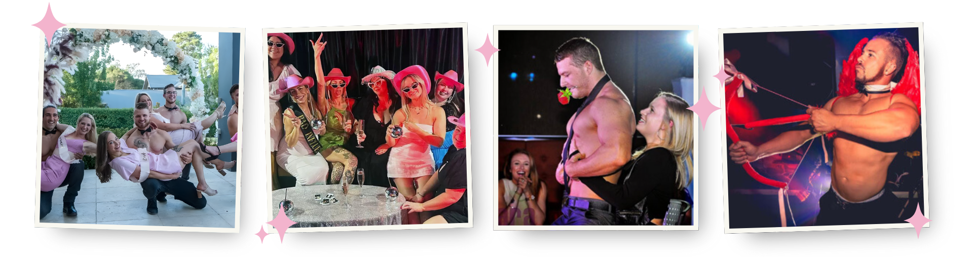 Hens groups with a drag queen and topless entertainers